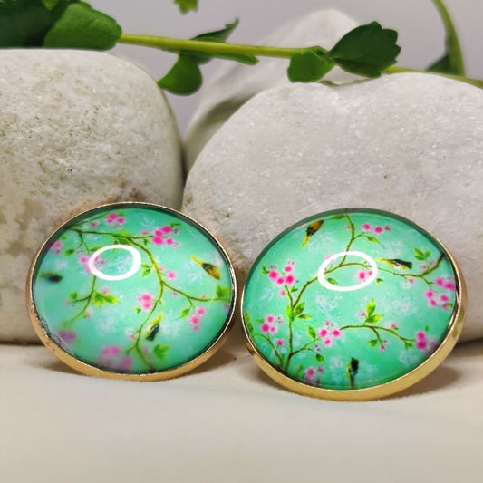 Mint Bloom Earing